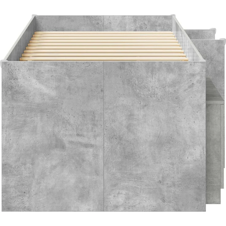 vidaXL Loft Bettgestell mit Schrank 3 Stk. Betongrau Holzwerkstoff 3423377 – Bild 4
