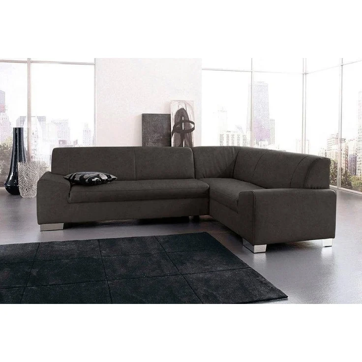 DOMO collection Ecksofa Alisson, zeitlose Optik, flache Armlehnen, L-Form, fester Sitzkomfort, wahlweise mit Bettfunktion – Bild 1