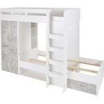 Bega 'Maxi' Funktionsbett weiß/grau