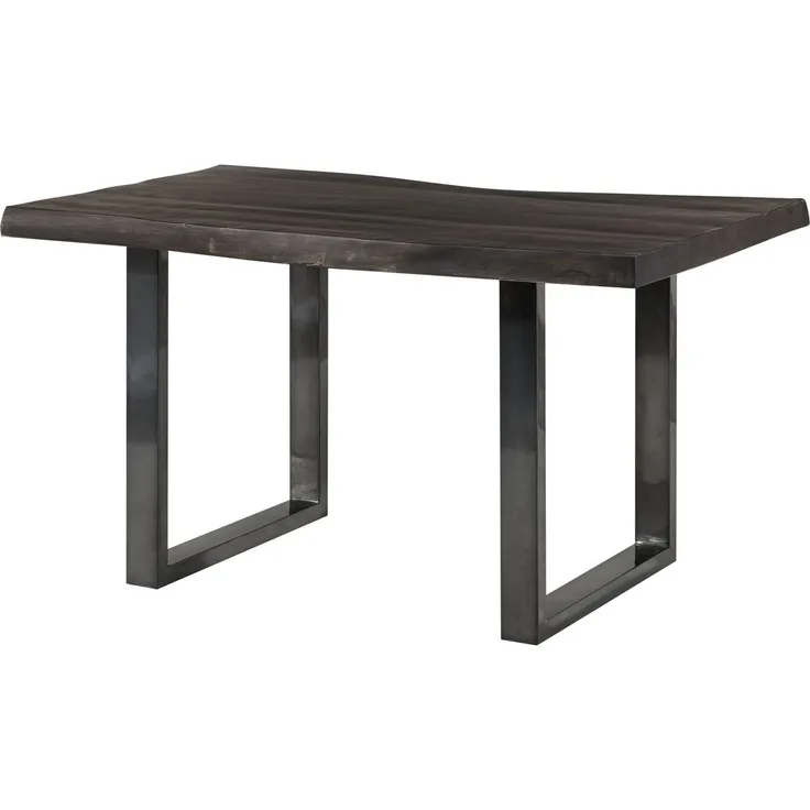 Baumtisch Mango 160x90x77 grau lackiert / U-Beine anthrazit glänzend FREEFORM 5