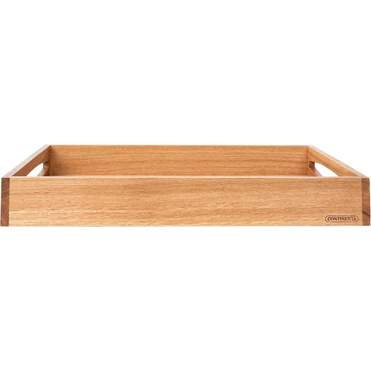 Continenta Tablett, mit Griffen, Serviertablett, Holztablett, Frühstückstablett, Eichenholz, 49x35 cm, 4140 – Bild 3