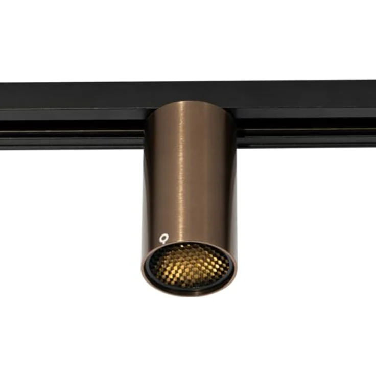 Qazqa Iconic Schienenleuchte, Moderne dimmbare Deckenlampe in Dunkelbronze, GU10-Fassung, 5.6cm, Ideal für Küche und Büro – Bild 5