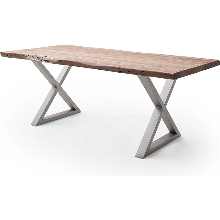 Baumkantentisch >Calabria< in Akazie natur lackiert - 240x79,5x100 (BxHxT) – Bild 2