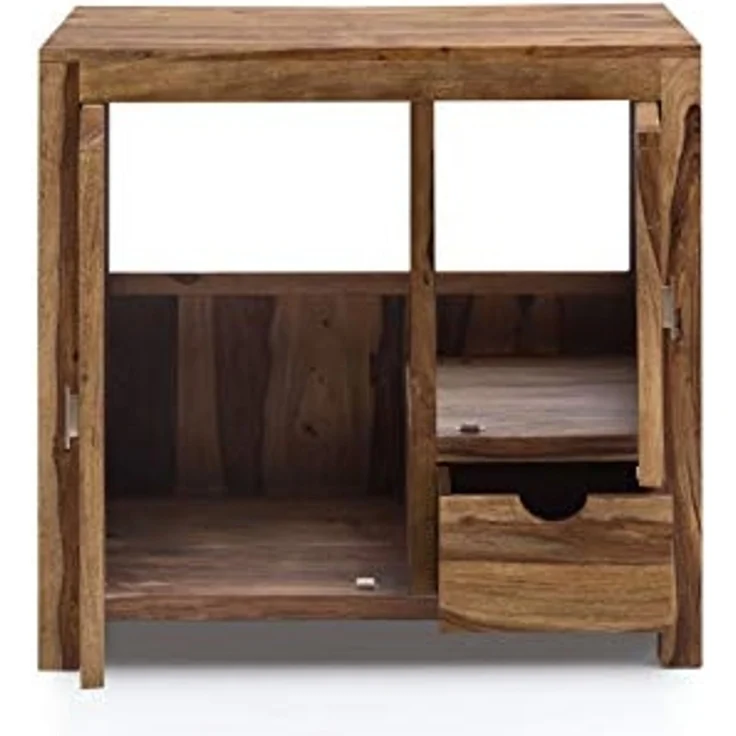 Waschtisch 80cm Akazie Massivholz braun Woodkings Laros Waschtischunterschrank Waschbeckenunterschrank Badmöbel 80x75x45 cm – Bild 5