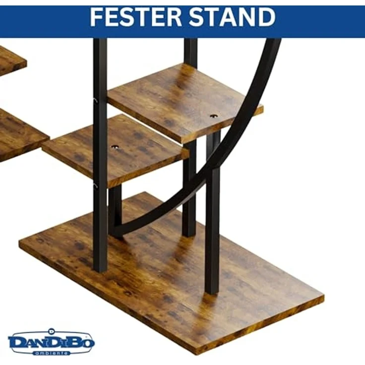 DanDiBo Blumenregal indoor 160 cm Hoch Metall Schwarz Rund 96644 Blumentreppe Groß Halbrund Pflanzenständer Modern Design – Bild 5