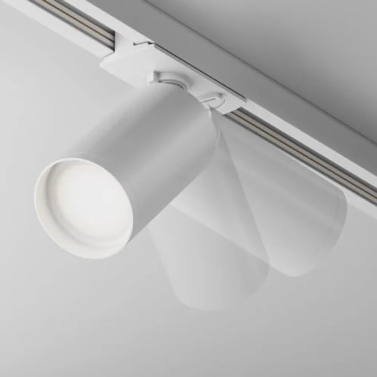 Maytoni FOCUS S Deckenleuchte, GU10 Aluminiumstrahler für einphasige Schienensysteme – Ø5 cm, Weiß, ideal für Küche, Flur, Wohnzimmer oder Esszimmer – Bild 1