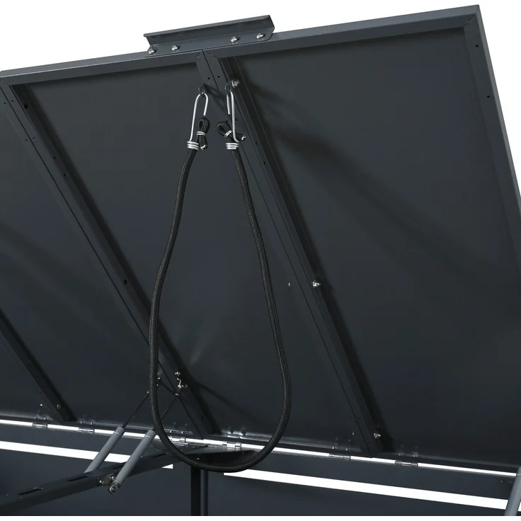 Mülltonnenbox, Mülltonnenverkleidung, 120L 240L, wetterfest, Container, Abfallbehälter, Tonnenhaus, Gartenbox, abschließbare Müllbox (2 Tonnen) – Bild 10