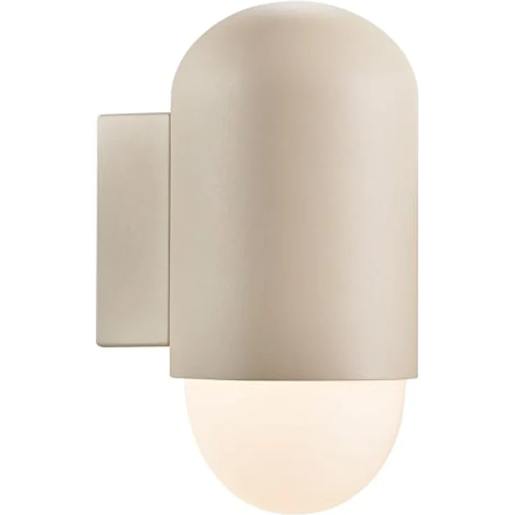 Nordlux HEKA Außenwandleuchte E27 IP54 dimmbar, sandfarbig, kompakte Wandleuchte mit modernem Design, 10,6x10,6x21,6cm – Bild 3