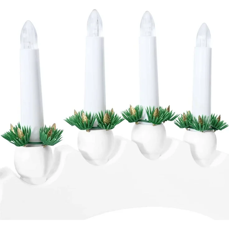 vidaXL Weihnachtskerzenbogen mit 10 LED Kerzen 3 stk. LEDs Warmes Weiß 42019710 – Bild 10