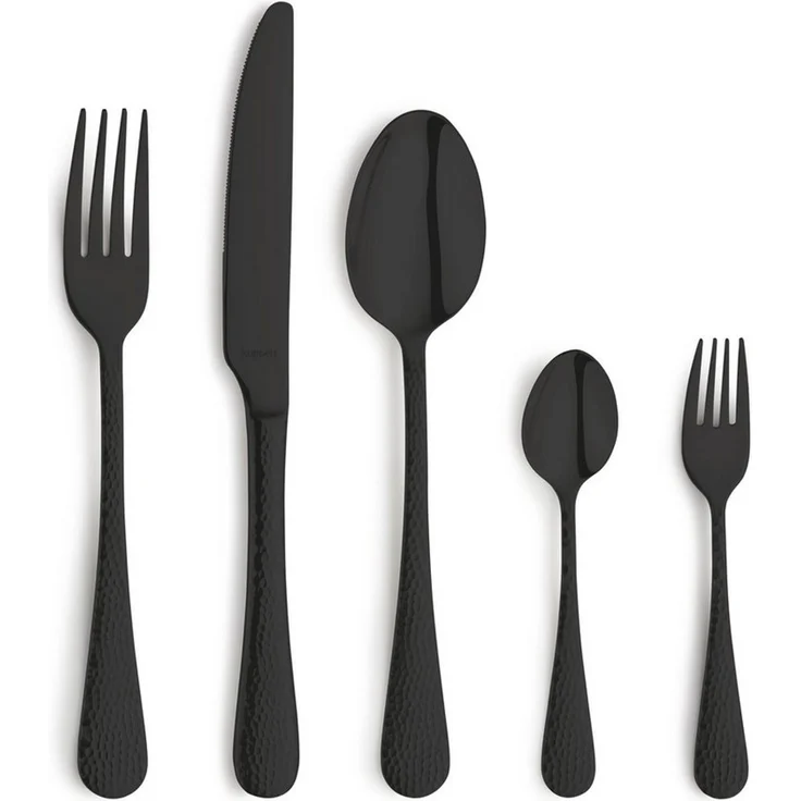 Kuppels Home CRYSTAL Besteckset 30-teilig PVD schwarz gehämmert – Bild 5