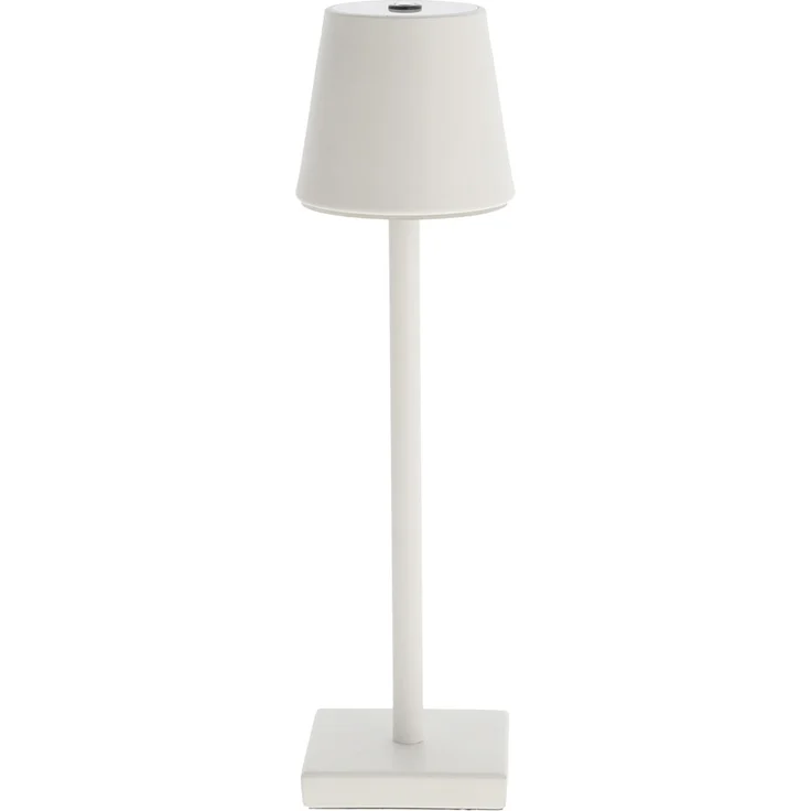 LED Tischleuchte, weiß, Touchdimmer, Akku, USB, H 38 cm – Bild 1