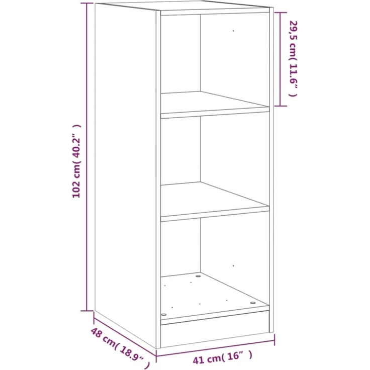 vidaXL Kleiderschrank Weiß 48x41x102 cm Holzwerkstoff 840828 – Bild 4
