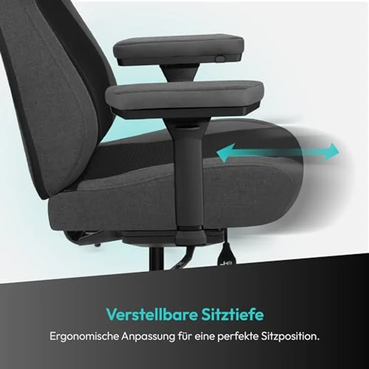 ThunderX3 CORE Smart Ergonomischer Gaming Stuhl, Mesh Schwarz mit integrierter Synchronmechanik und gepolsterten 3D-Armlehnen, bis 125 kg belastbar – Bild 6