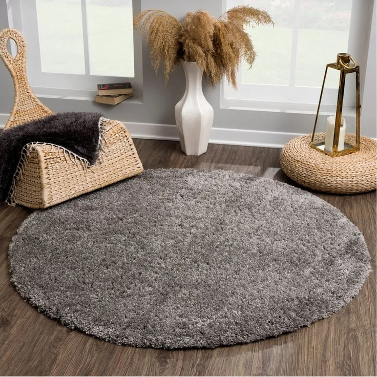 Sanat Hochflor-Teppich Porto, auch als Läufer und in Rund erhältlich, rund, Höhe: 45 mm, Wohnzimmer, Langflor, Shaggy,weich