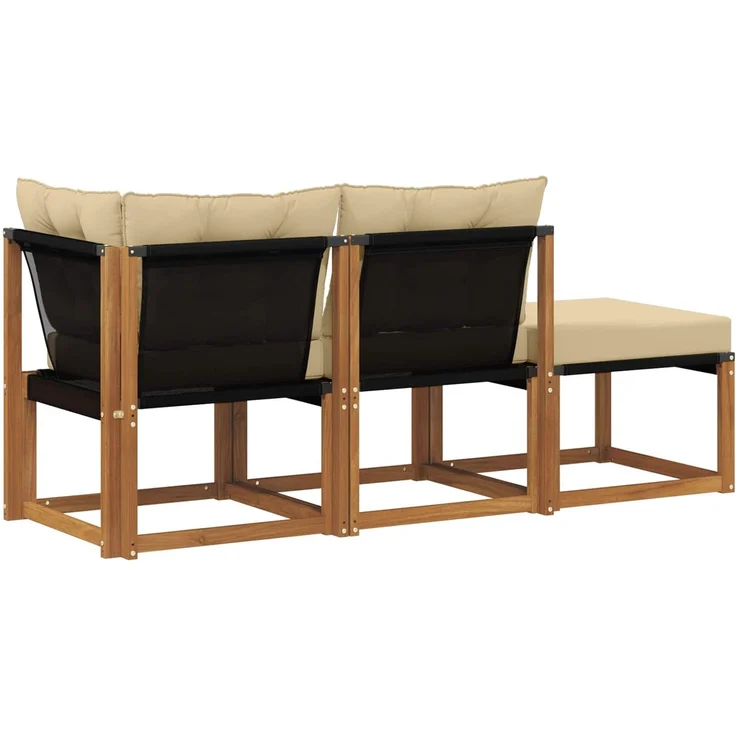 vidaXL Ecksofa-Einheiten für draußen 3 stk. 2-Sitzer 900628 – Bild 8