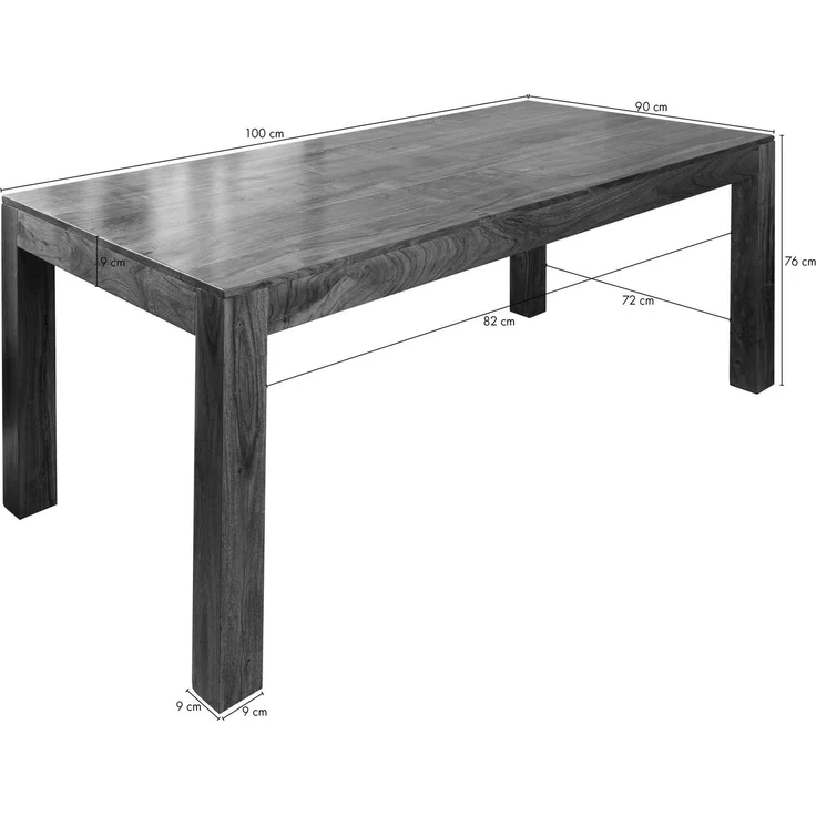 Esstisch Akazie 100x90x76 honig lackiert OXFORD #32 – Bild 7