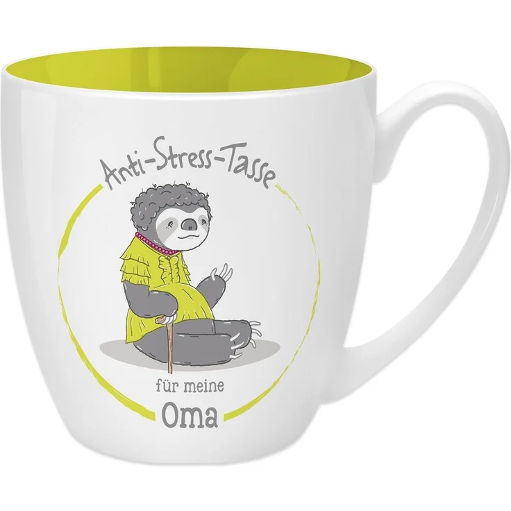 GRUSS & CO Anti-Stress-Tasse Motiv "Oma" | Tasse mit Spruch, 45 cl, New Bone China | Geschenktasse | 45505 – Bild 1