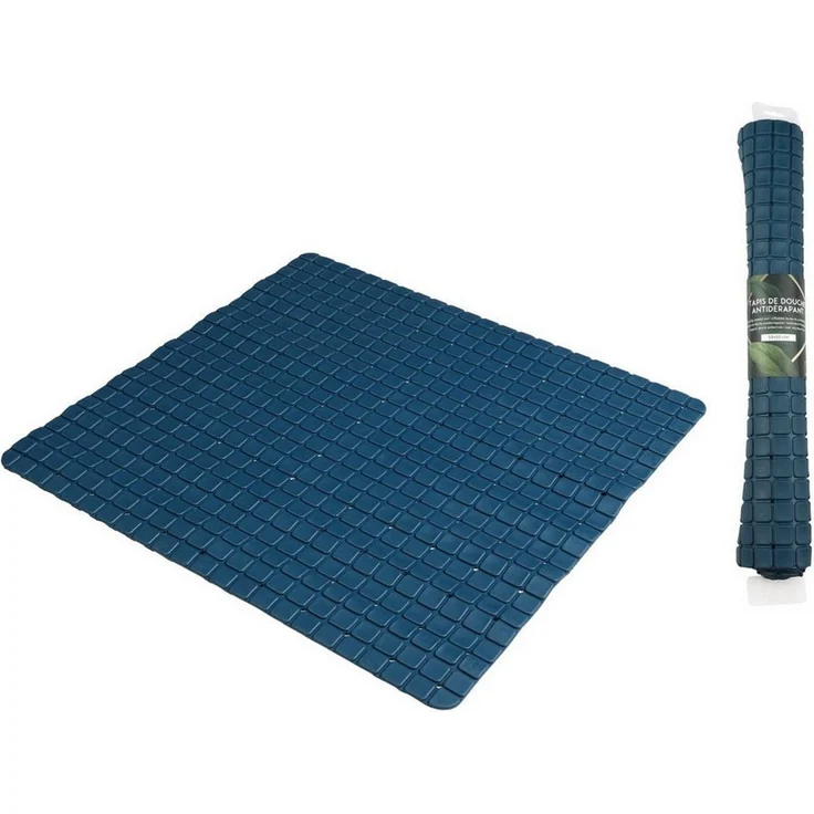 Urban Living Duschmatte Antirutsch-Badmatte Badvorleger Dusch- Bad-Matte, rutschhemmend, mit Saugnäpfen, Wasserablauflöcher, strapazierfähig, leicht zu reinigen, Gummi, quadratisch, 55 x 55 cm Duschwannen Badezimmermatte – Bild 2