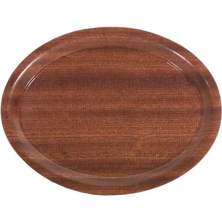 Contacto Holz-Tablett, oval, rutschhemmend, 26x20 cm