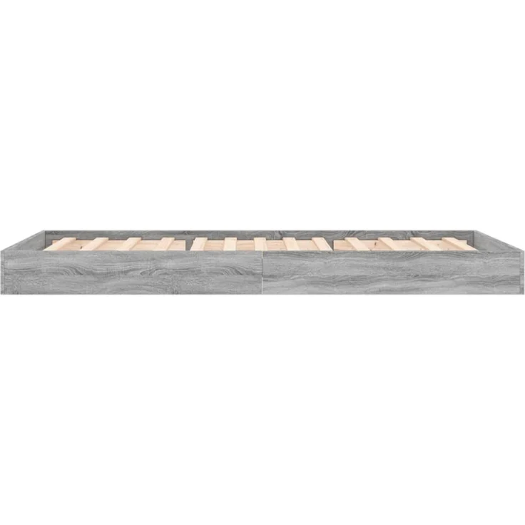 vidaXL Bettgestell Grau Sonoma 90x200 cm Holzwerkstoff 842068 – Bild 4