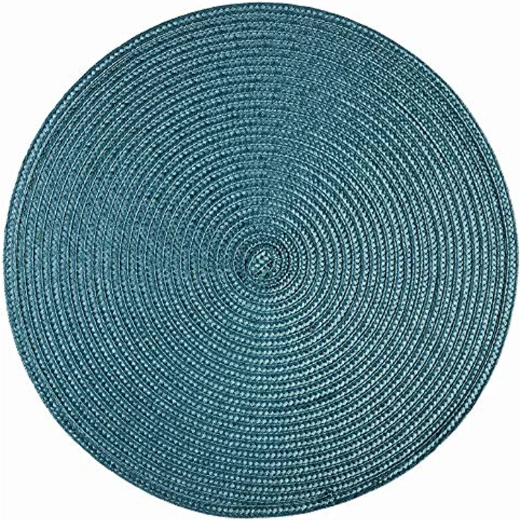 Haus und Deko Platzset Platzset rund ca. 35 cm Ø abwaschbar Bast Optik Tischset Platzdeckche, (1-St) – Bild 2