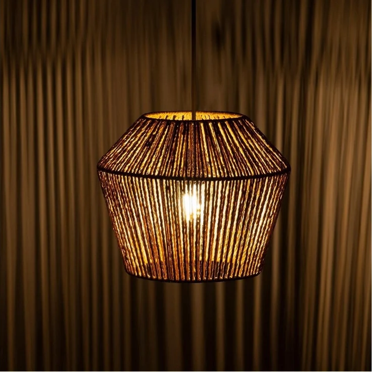 Paco Home Pendelleuchte Pinto, ohne Leuchtmittel, Deckenlampe aus Aluminium und Papier, Ø Schirm ca. 33 cm, Fassung E27 – Bild 2