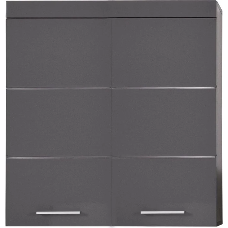 Trendteam 'Amanda' Hängeschrank, Holz, 73 x 77 x 23 cm, Grau Hochglanz – Bild 1