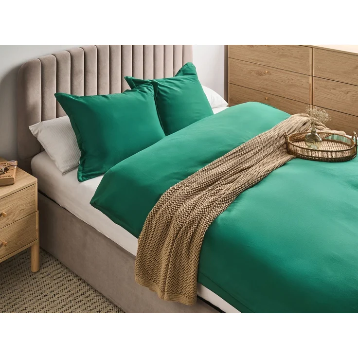 Bettwäsche-Set PARKROSE Baumwollsatin 150 x 200 cm Grün – Bild 3
