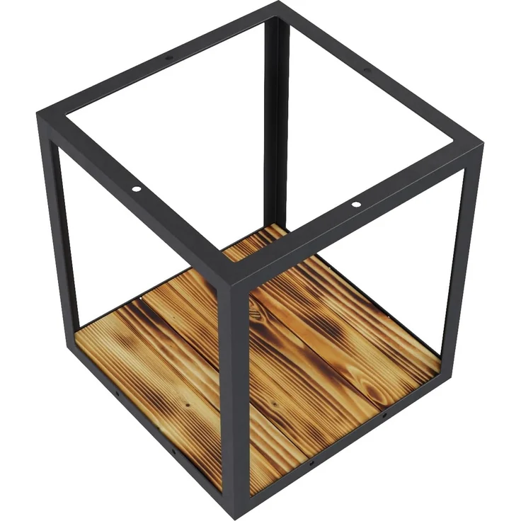 QLS Katzen-Kletterwand LOFT Deckenmontage, Set Aus Metall pulverbeschichtet und Holz Geflammt 5 Teilig – Bild 7