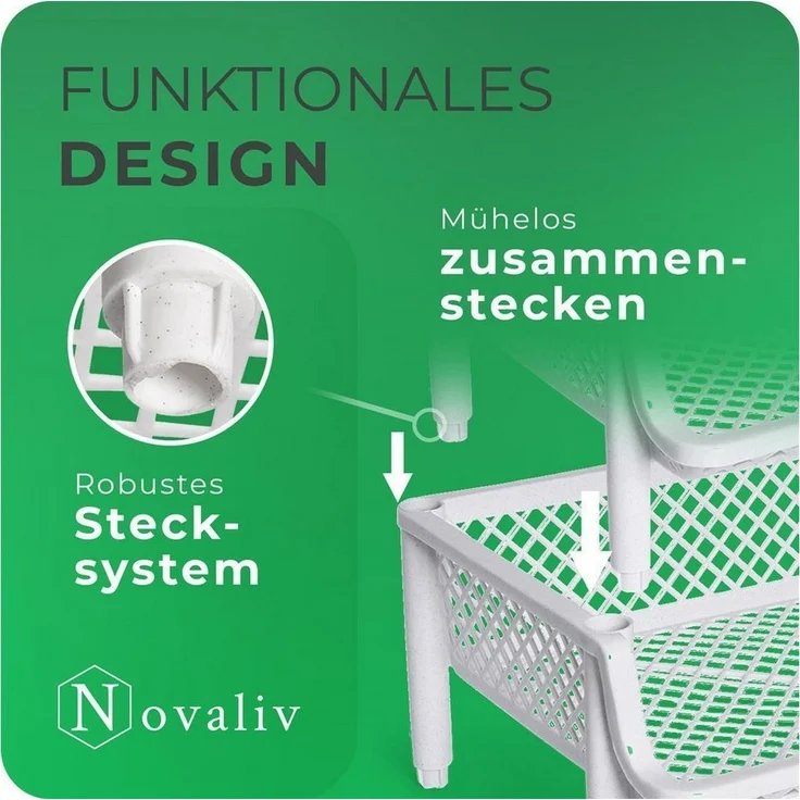 Novaliv Regal -, 5-tlg, 5x Steckregal Kunststoff – Bild 3