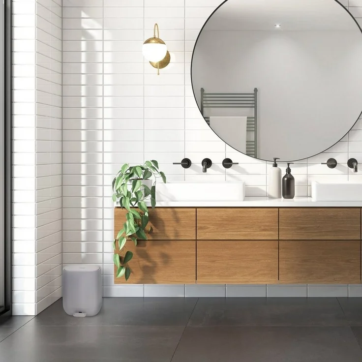 YourCasa Mülleimer YourCasa Mülleimer Bad [5L] Elegantes Design Badezimmer Kosmetikeimer, ABS Kunsstoff – Bild 2