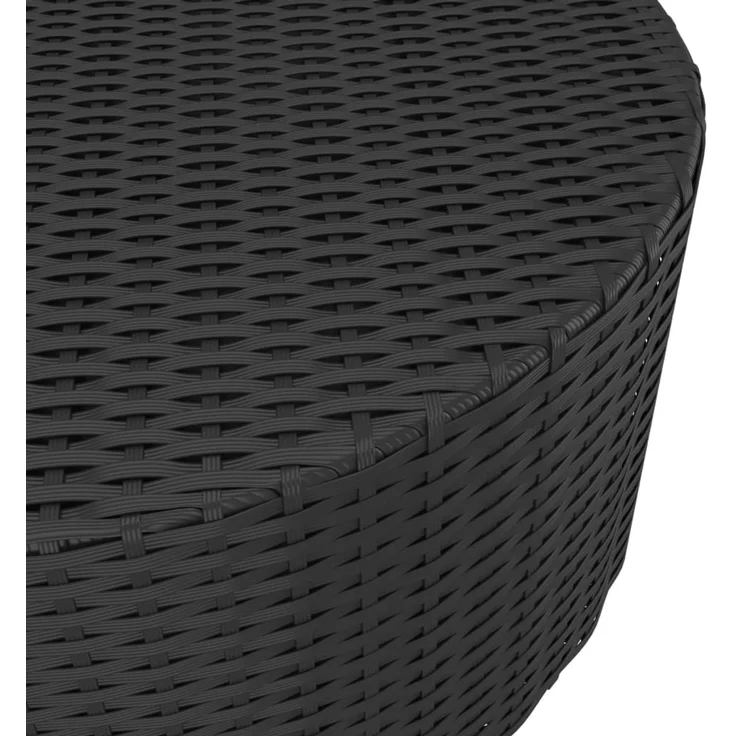 Gartentisch, Beistelltisch Schwarz 68 x 68 x 30 cm Poly Rattan – Bild 3