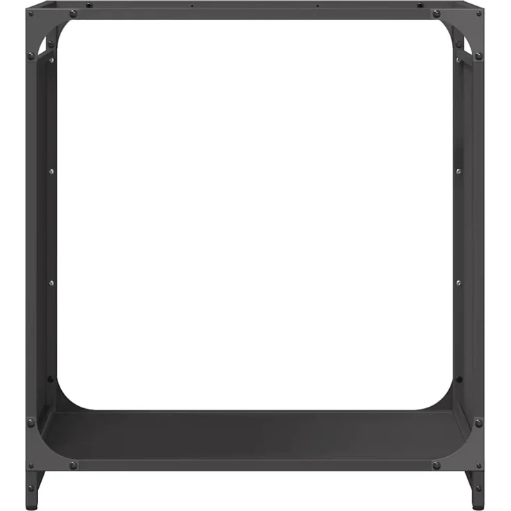 vidaXL Brennholzregal Schwarz 60x28x65 cm Kaltgewalzter Stahl 864199 – Bild 5
