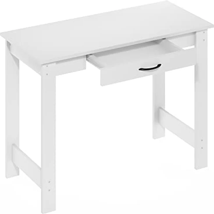 Furinno JAYA Schreibtisch mit Schublade, Weiß – Bild 7