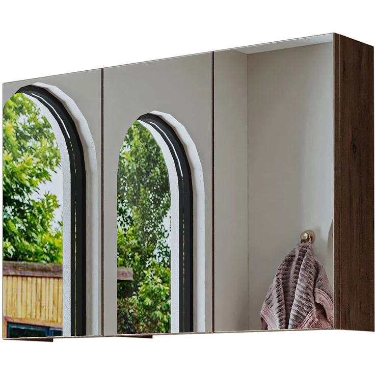 Roomart GUSTO-I-120 Badmöbel - nur Spiegelschrank - H 60 x B 14.2 x T 105 cm • Eiche – Bild 6
