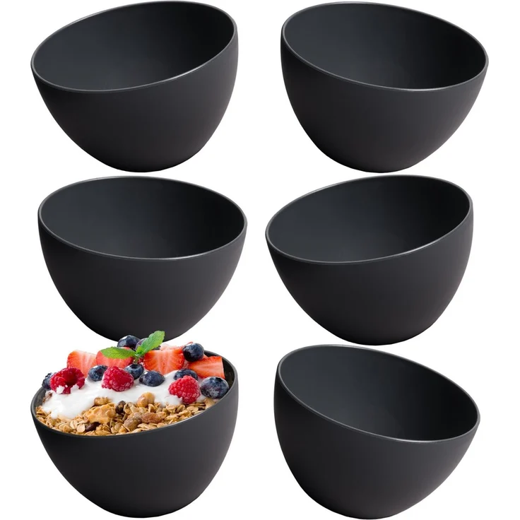 Hausfelder Müslischale Bowl Müslischalen 6er Set, Kunststoff, (6-tlg), Ø 13,5 cm, mikrowellengeeignet, spülmaschinengeeignet – Bild 5