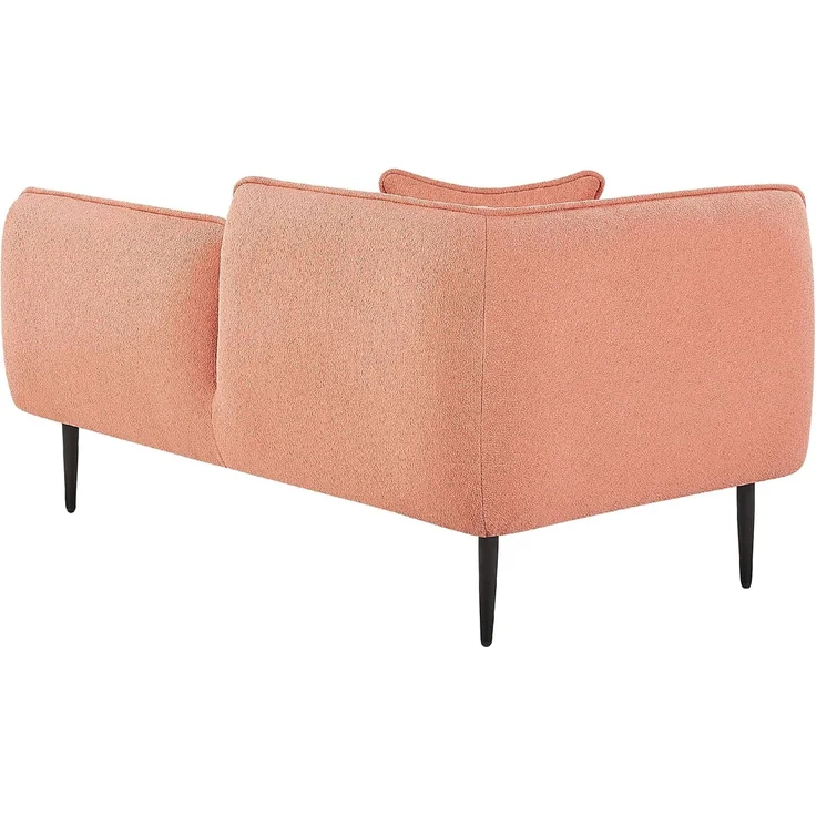 Chaiselongue Bouclé pfirsichrosa linksseitig CHEVANNES – Bild 6