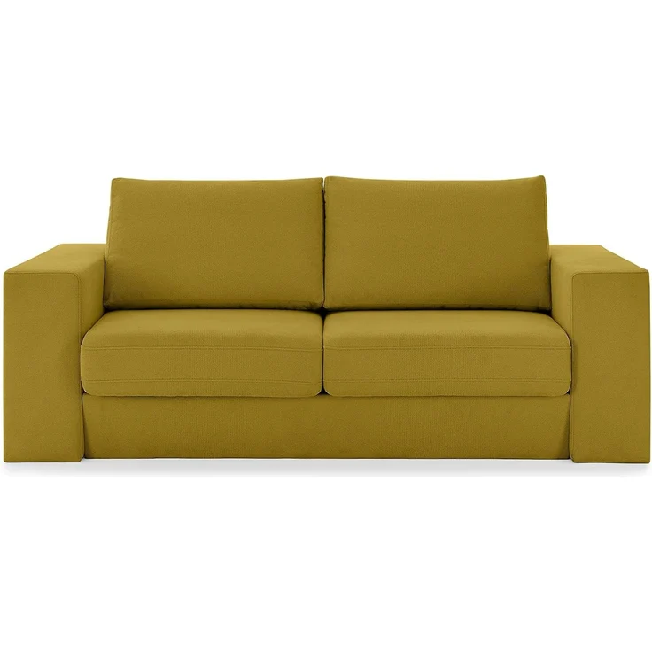 LOOKS by Wolfgang Joop Looks V-2 Designer Sofa mit Hockern und Regal, 2 Sitzer Couch, Funktionssofa, gelb, Sitzbreite 160 cm – Bild 1