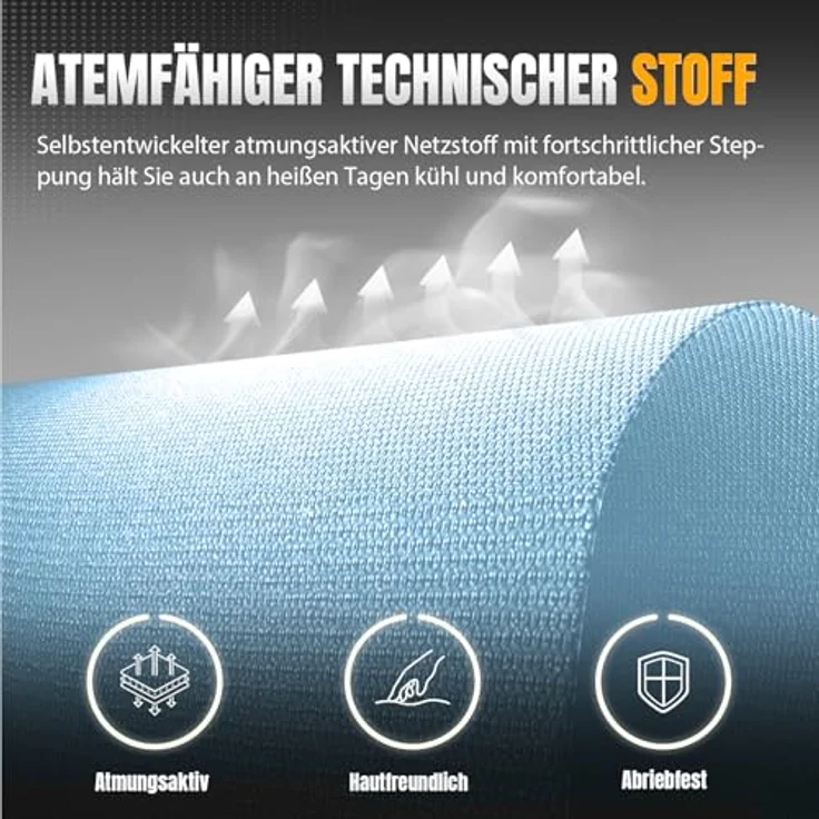 GTPLAYER Gaming-Stuhl Ergonomischer Gaming Sessel Schreibtischstuhl Gamer Stuhl aus Stoff, Federsitzkissen mit Fußstütze – Bild 5