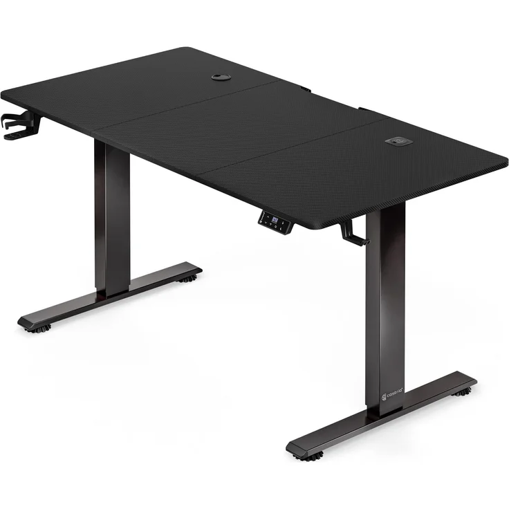CASARIA® Höhenverstellbarer Gaming Schreibtisch XL Carbon Optik – Bild 1
