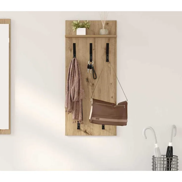 vidaXL Wandmontierter nachttisch Wandhalterung Artisan-Eiche 874458