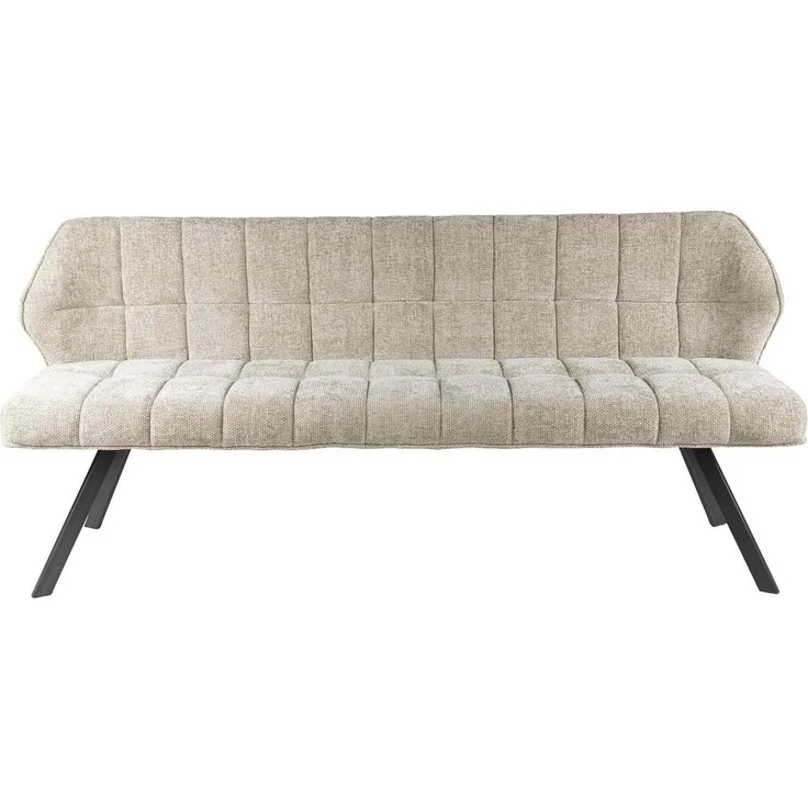 Esszimmerbank Spinras mit Lehne, Webstoff modern, sandfarben, gepolstert und bequem