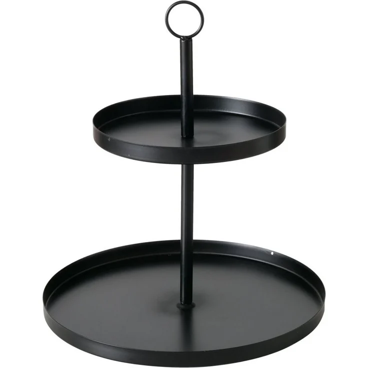 BOLTZE Etagere Samina Etagere schwarz 33cm (1 Stück), Eisen, (Etageren) – Bild 3