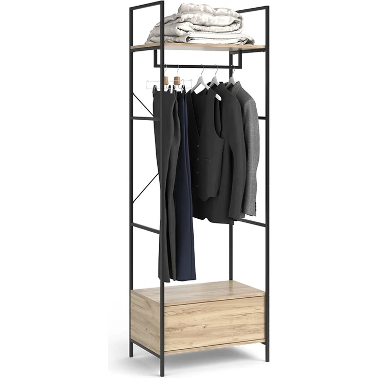 Kleiderschrank Enya Holz 60 x 180 cm mit Schublade Vicco – Bild 5