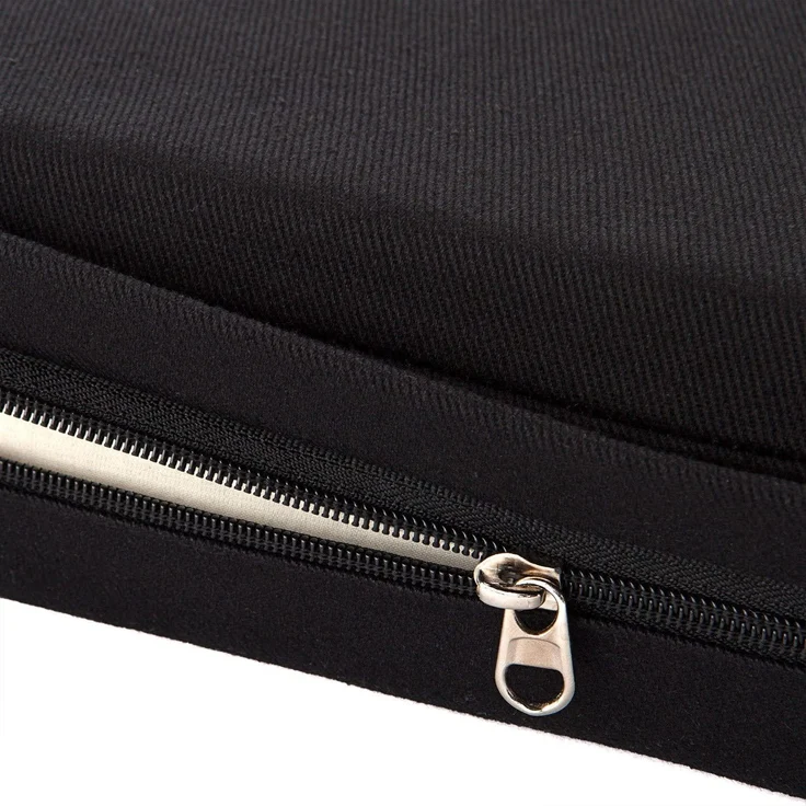 Bodhi Mandir Bodenstuhl XL | Meditationsstuhl mit dickem Sitzkissen | Komfortabler Bodensessel mit gepolsterter Rückenlehne | Waschbarer Bezug | Ideal für Freizeit, Yoga & Meditation (black) – Bild 3