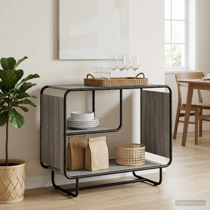 vidaXL Sideboard Sonoma-Grau 80 x 37.5 x 64.5 cm Holzwerkstoff 8007933