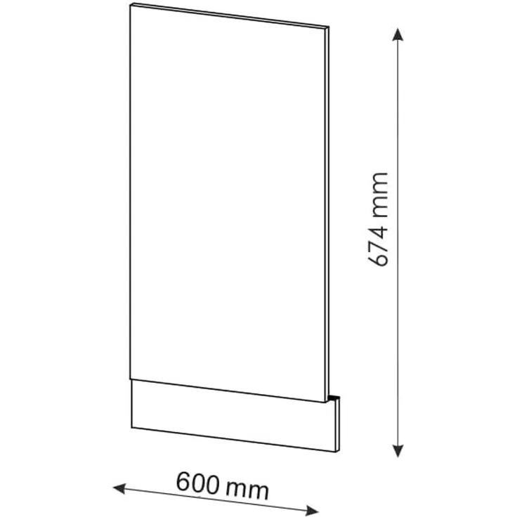 Frontblende Fame-Line Anthrazit-Gold 60 cm ohne Arbeitsplatte Vicco