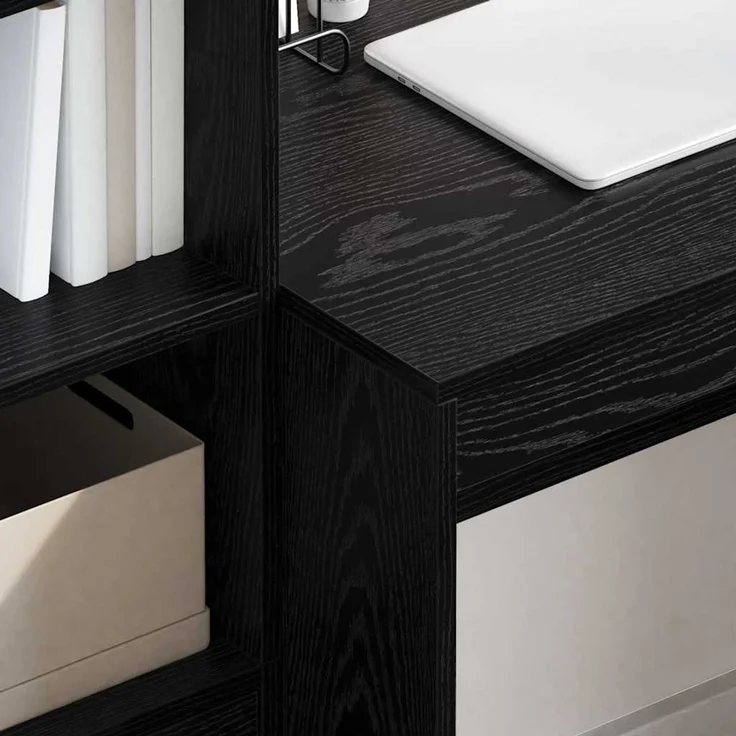 vidaXL Schreibtisch Schwarz Eichen-Optik 100 x 50 x 76 cm 869443 – Bild 3