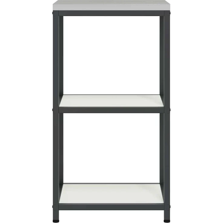 vidaXL Küchenaufbewahrung mit Regal Weiß 60 x 50 x 92 cm Stahl 874969 – Bild 8