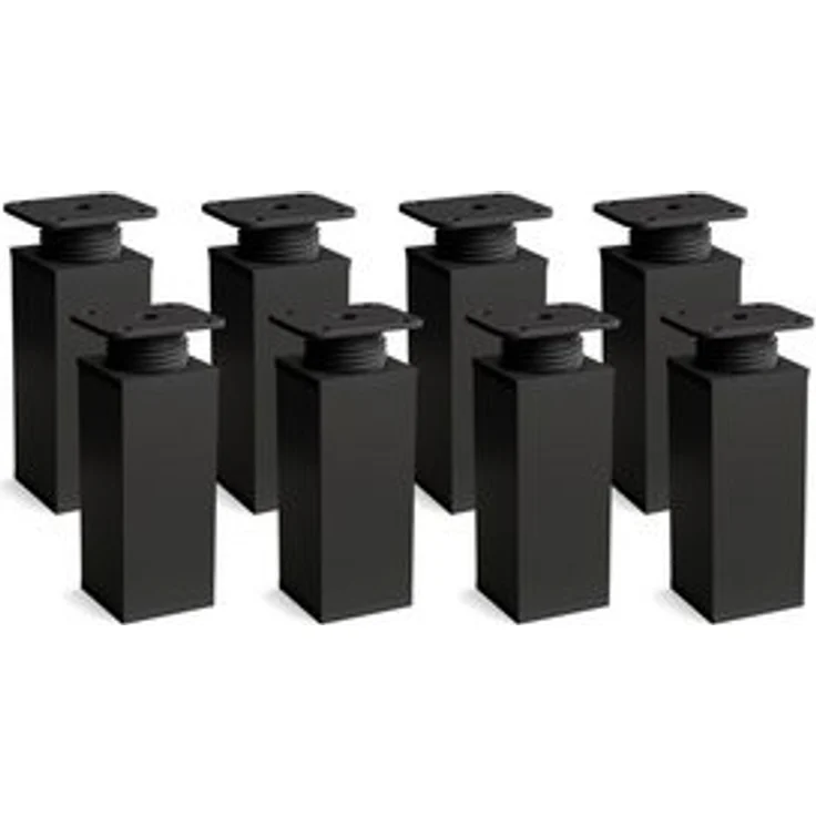 sossai® Möbelfuß Design-Möbelfüße, 4er & 8er Set, höhenverstellbar MFV1, Farbe: Schwar, (8-St), Farbe: Schwarzmatt – Bild 6